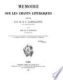 Mémoire sur les chants liturgiques