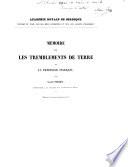 Mémoire sur les tremblements de terre de la Péninsule Italique