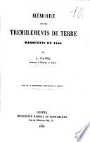 Mémoire sur les tremblements de terre ressentis en 1855
