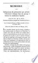 Mémoire sur Quelques-uns des phénomènes que présente l'électricité voltaïque dans son passage à travers les conducteurs liquides