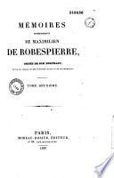 Mémoires authentiques de Maximilien de Robespierre