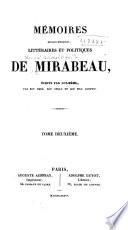 Mémoires biographiques, littéraires et politiques de Mirabeau