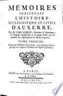 Memoires concernant l'histoire ecclésiastique et civile d'Auxerre