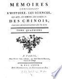 Memoires concernant l'histoire, les sciences, les arts les moeurs, les usages etc. des Chinois: par les missionaires de Pekin. Vol 1-16