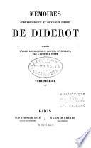 Mémoires, correspondance et ouvrages inédits de Diderot