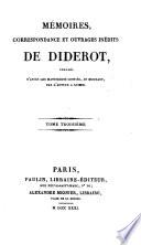 Mémoires, correspondance et ouvrages inédits de Diderot