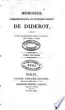 Mémoires, correspondance et ouvrages inédits de Diderot