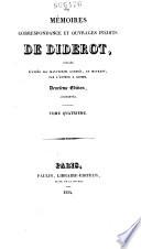 Mémoires, correspondance et ouvrages inédits de Diderot: Lettres à Mademoiselle Voland, de 1759 à 1774