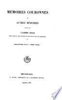 Mémoires couronnés et autres mémoires