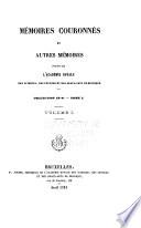 Mémoires couronnés et autres mémoires