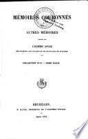 Mémoires couronnés et autres mémoires