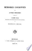 Mémoires couronnés et mémoires des savants étrangers