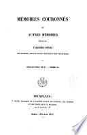 Mémoires couronnés et mémoires des savants étrangers