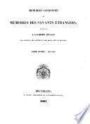 Mémoires couronnés par l'Académie royale des sciences et des belles-lettres de Bruxelles