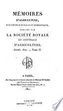 Mémoires d'agriculture, d'économie rurale et domestique