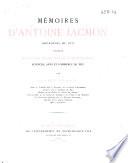 Mémoires d'Antoine Jacmon, bourgeois du Puy