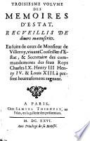 Memoires D'Estat