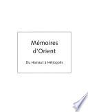Mémoires d'Orient