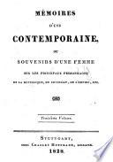 Mémoires d'une contemporaine