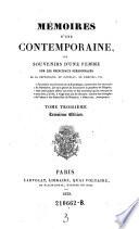Memoires d'une contemporaine, ou souvenirs d'une femme ... 3. Ed