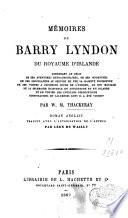 Mémoires de Barry Lyndon, du royaume d'Irlande