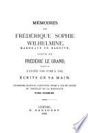 Mémoires de Frédérique Sophie Wilhelmine