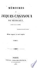 Mémoires de Jacques Casanova de Seingalt
