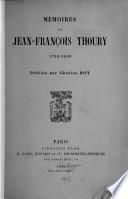 Mémoires de Jean-François Thoury, 1789-1830