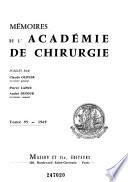Mémoires de l'Academie de chirurgie