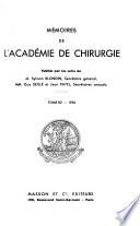 Mémoires de l'Academie de chirurgie