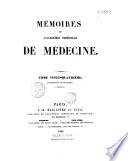 Mémoires de l'Académie de médecine