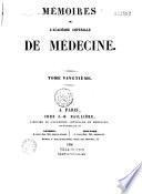 Mémoires de l'Académie de médecine