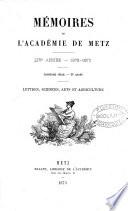 Mémoires de l'Académie de Metz