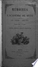 Mémoires de l'Académie de Metz