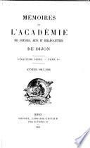 Mémoires de l'Académie des sciences, arts et belles lettres de Dijon
