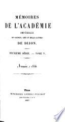 Mémoires de l'Académie des sciences, arts et belles-lettres de Dijon