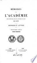 Mémoires de l'Académie des Sciences, Belles-Lettres et Arts de Lyon