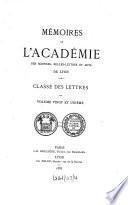 Mémoires de l'Académie des Sciences, Belles-Lettres et Arts de Lyon