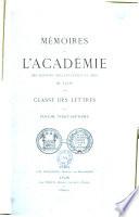 Mémoires de l'Académie des sciences, belles-lettres et arts de Lyon. Section des lettres et arts