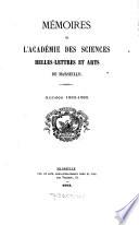 Mémoires de l'Académie des Sciences, Belles-Lettres et Arts de Marseille