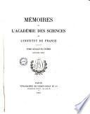 Mémoires de l'Académie des sciences de l'Institut de France