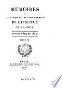 Mémoires de l'Académie des Sciences de l'Institut de France