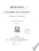 Mémoires de l'Académie des sciences de l'Institut de France