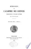 Mémoires de l'Académie des sciences, inscriptions et belles-lettres de Toulouse