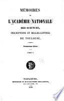 Mémoires de l'Académie des sciences inscriptions et belles-lettres de Toulouse