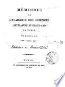 Memoires de l'Academie des sciences litterature et beaux-arts de Turin. Litterature et beaux-arts