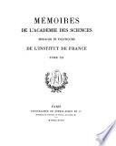 Mémoires de l'Académie des Sciences Morales et Politiques de l'Institut de France