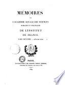 Mémoires de l'Académie des sciences morales et politiques de l'Institut de France