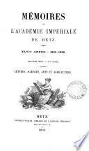 Memoires De L'academie Imperiale De Metz