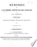 Mémoires de l'Académie impériale des sciences de Saint-Pétersbourg par divers savans et lus dans ses assemblées